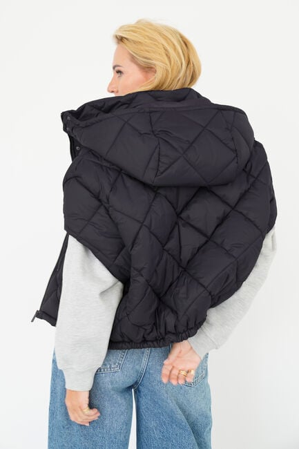 Zwarte EST'SEVEN Tops & T-shirts NARA CAPE - large