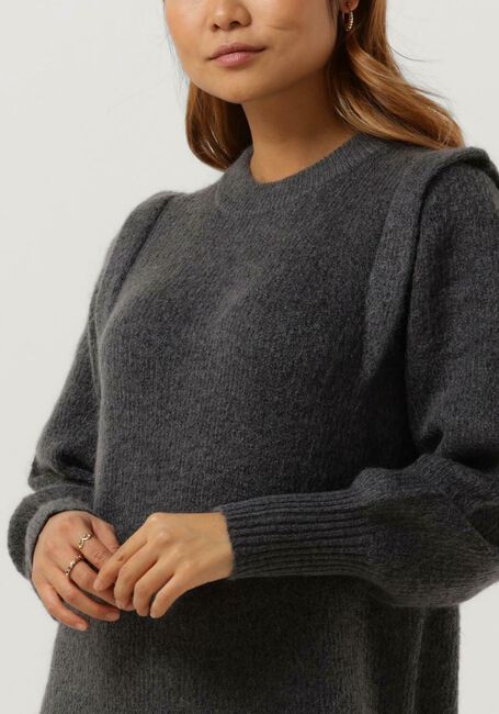 Grijze LEVETE ROOM Midi jurk LR-CILLE 27 DRESS - large