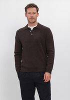 Bruine PROFUOMO Polo BOILED WOOL