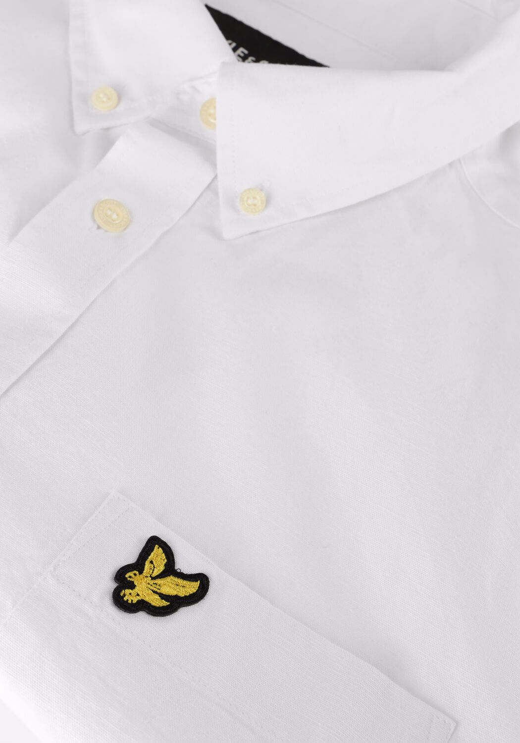 Witte LYLE & SCOTT Casual overhemd COTTON LINEN BUTTON DOWN SHIRT - large