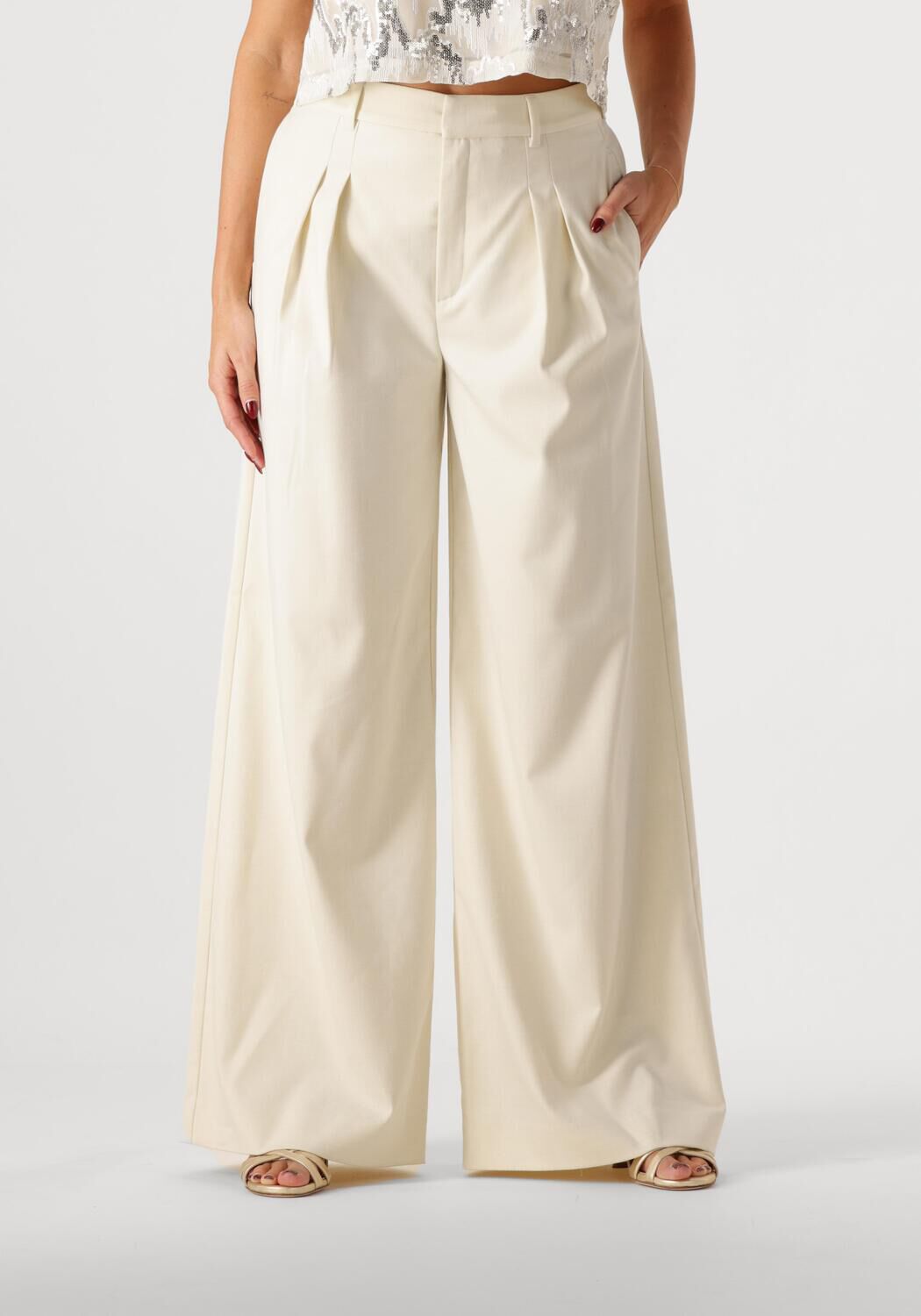 GESTUZ Dames Broeken Gzseaver Hw Pants Ecru