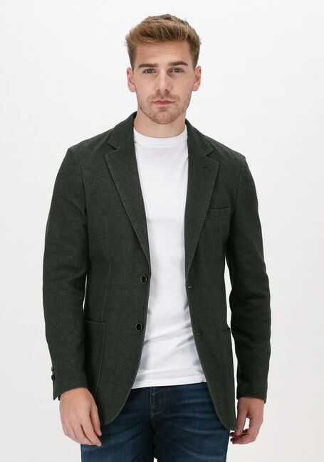 Donkergroene PROFUOMO Colbert JACKET KNITTED HO - large