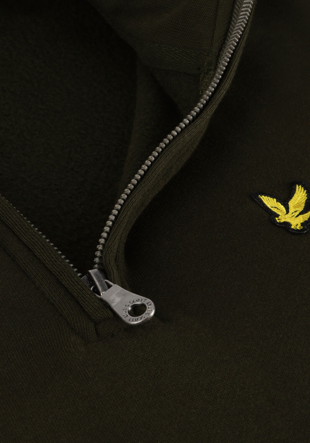 Groene LYLE & SCOTT Trui QUARTER ZIP SWEAT - large