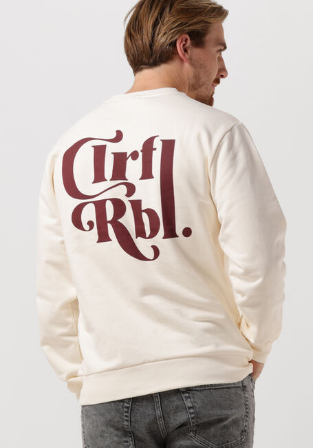 Gebroken wit COLOURFUL REBEL Sweater CLRFL RBL BACK PRINT BASIC SWEAT - large