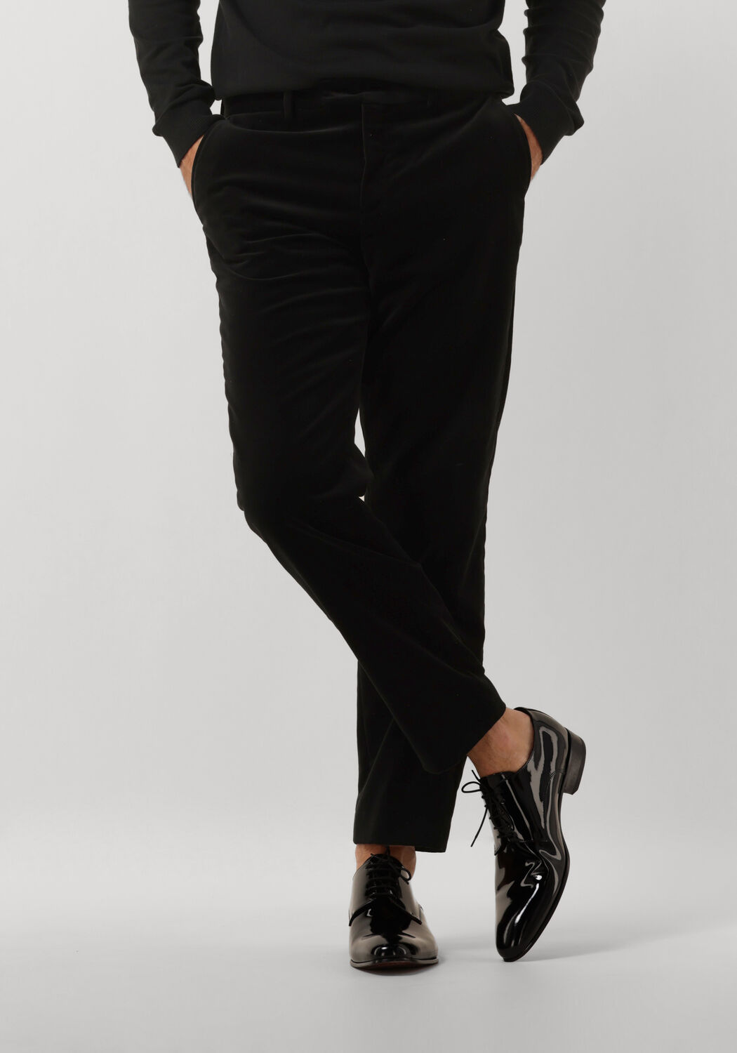 Selected Homme Zwarte Fluwelen Broek voor Heren Black Heren