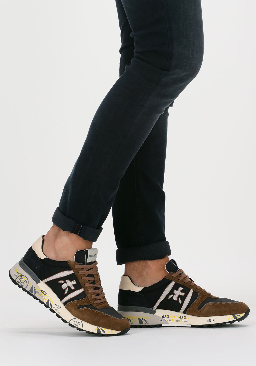 Cognac PREMIATA Lage sneakers LANDER - large