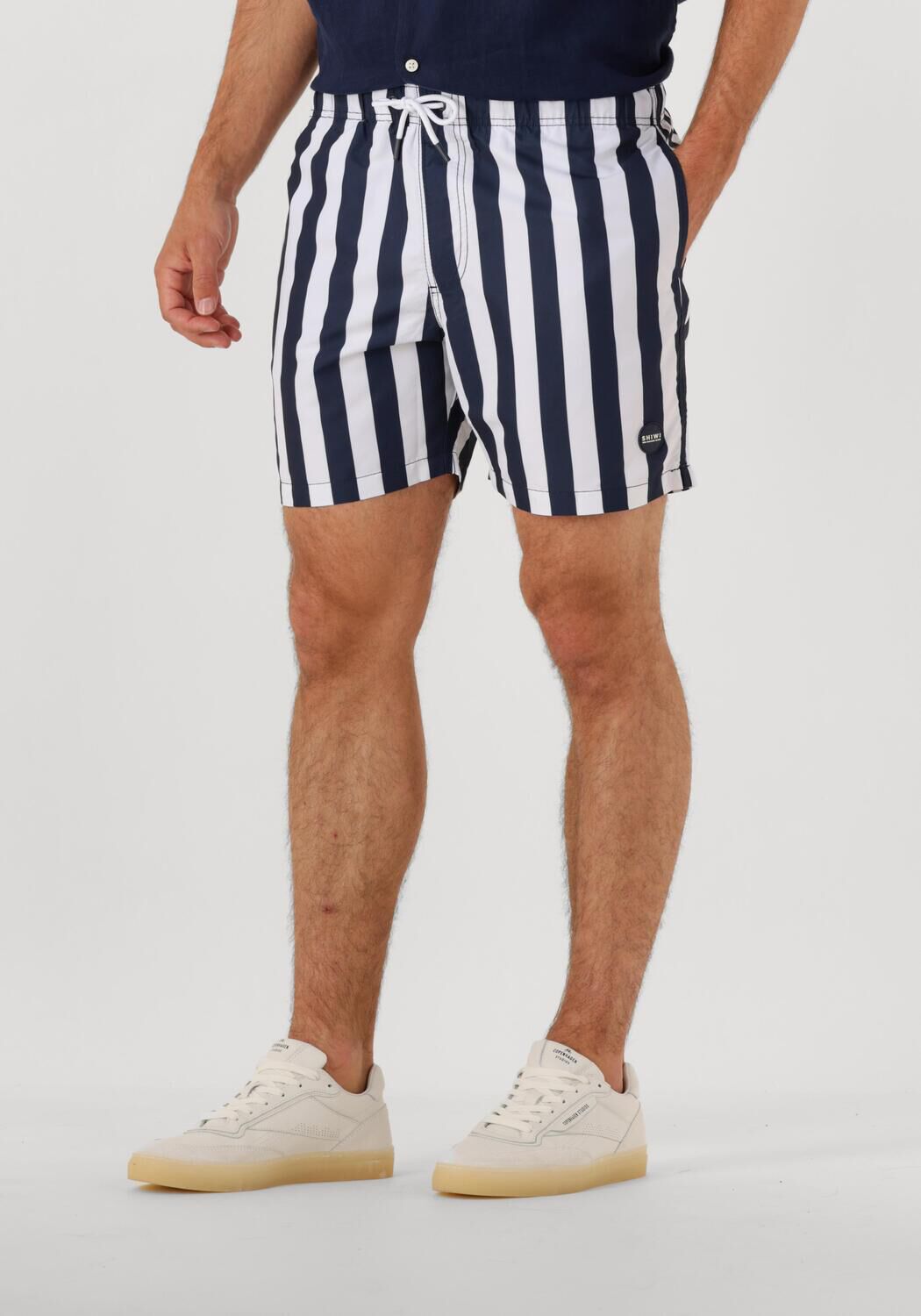 SHIWI Heren Zwembroeken Men Swimshort Broad Stripe Blauw