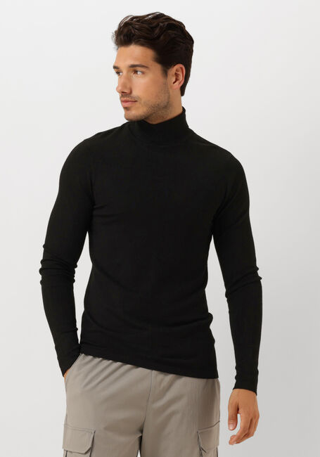Zwarte PURE PATH Coltrui ESSENTIAL KNIT TURTLENECK SWEATER - large