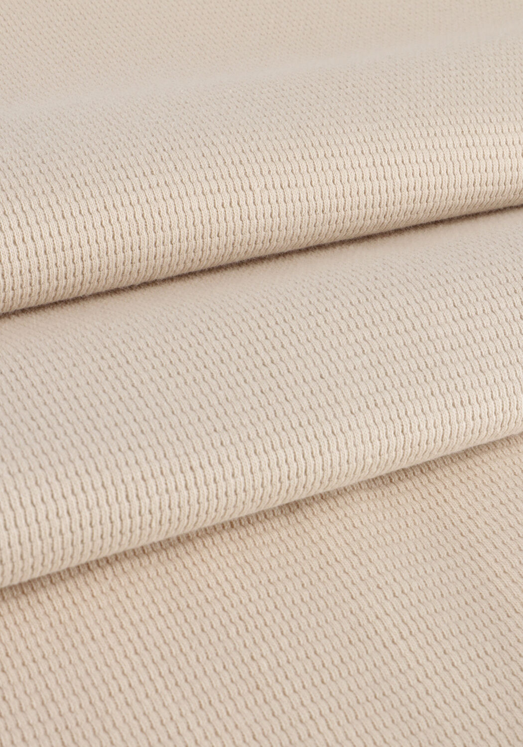 Beige CALVIN KLEIN Sweater MONOLOGO BADGE WAFFLE LS TEE - large