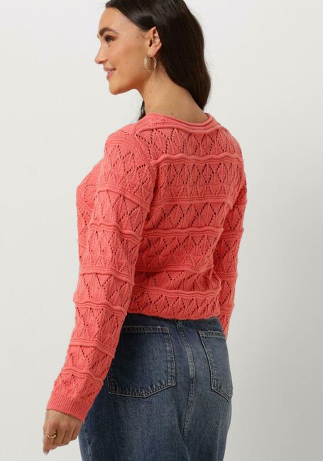 Oranje OBJECT Trui OBJLIVA L/S O-NECK KNIT PULLOVER - large