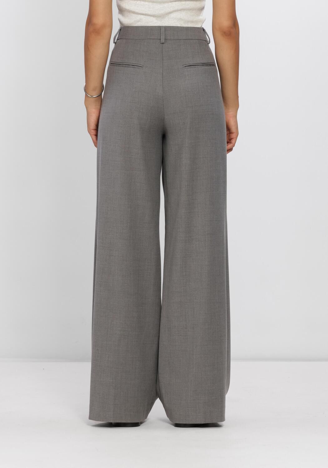Grijze DANTE6 Pantalon BIAXA PLEATED PANTS - large