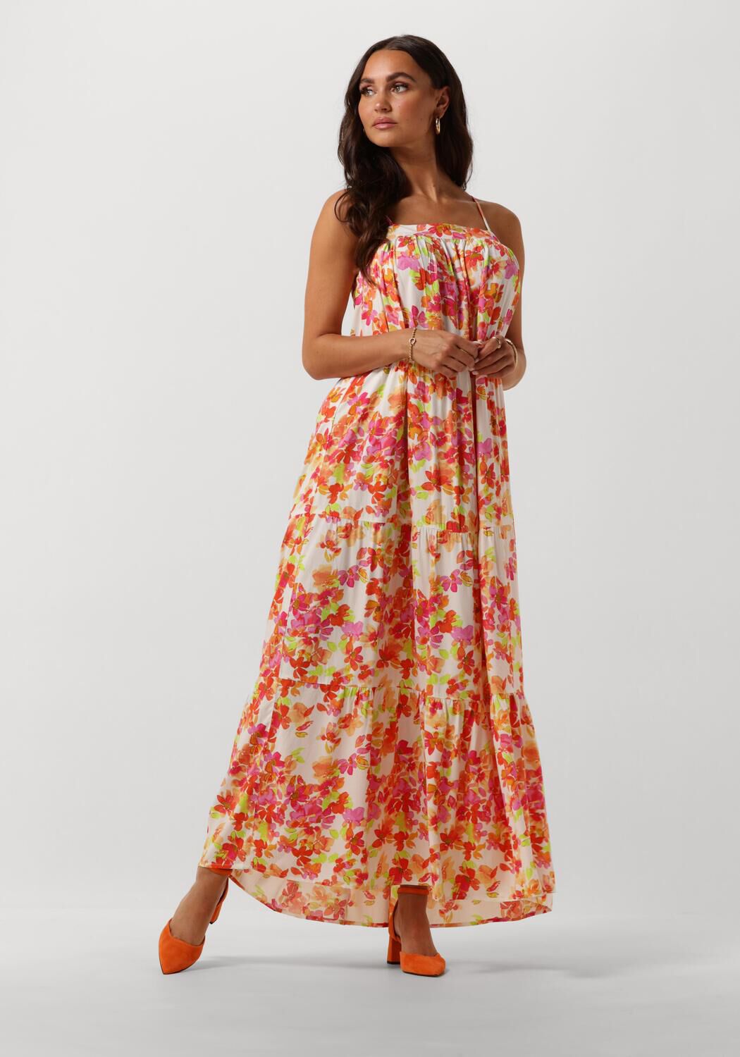 Y.A.S. Dames Jurken Yasflima Strap Ankle Dress Oranje