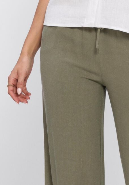 Groene SELECTED WOMEN Wijde broek SLFVIVA-GULIA HW LONG SUN PANT - large