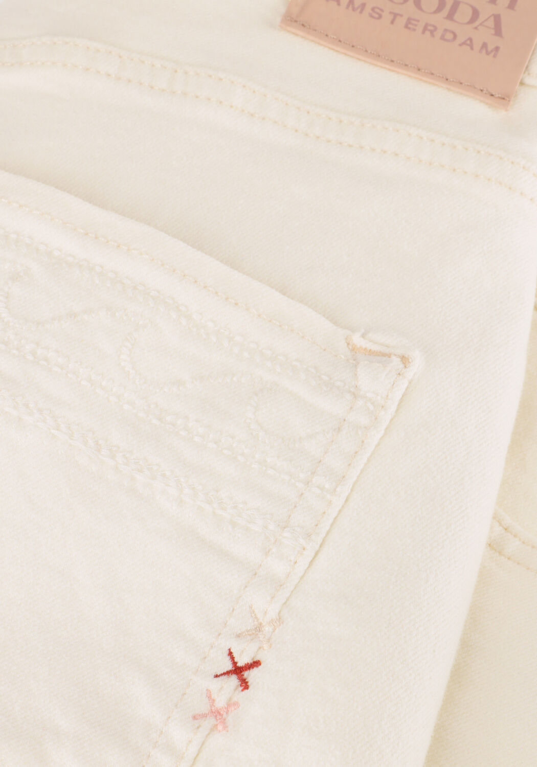 Witte SCOTCH & SODA Jeans THE RAY 5 POCKET LOW RISE DENIM SHORT - large