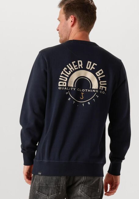 Donkerblauwe BUTCHER OF BLUE Sweater ARMY CIRCLE CREW - large