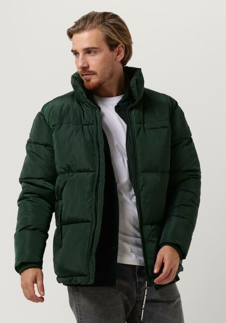 Donkergroene COLOURFUL REBEL Gewatteerde jas FINCH PUFFER JACKET - large