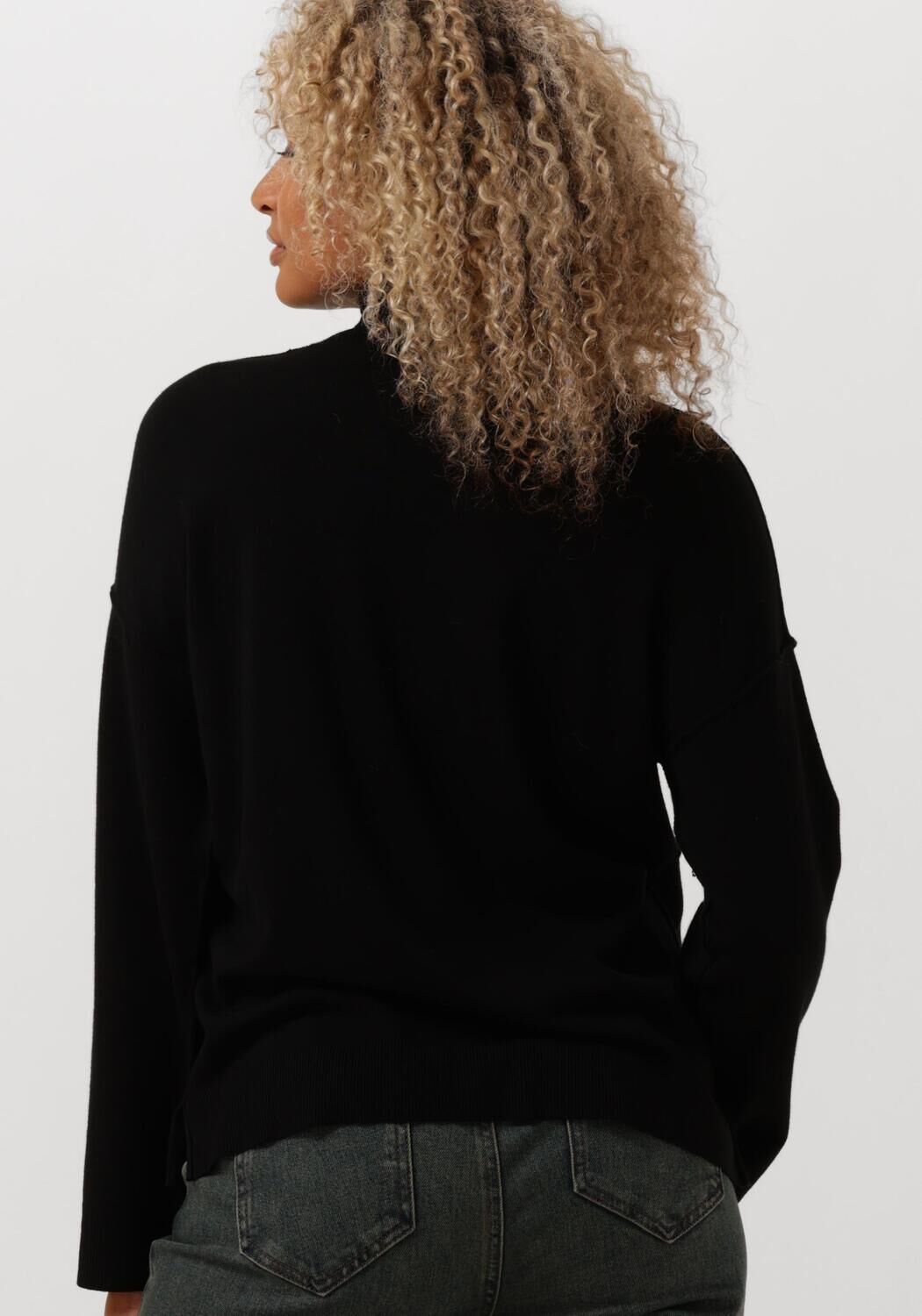 MY ESSENTIAL WARDROBE Dames Truien & Vesten Emmamw Knit Rollneck Pullover Zwart