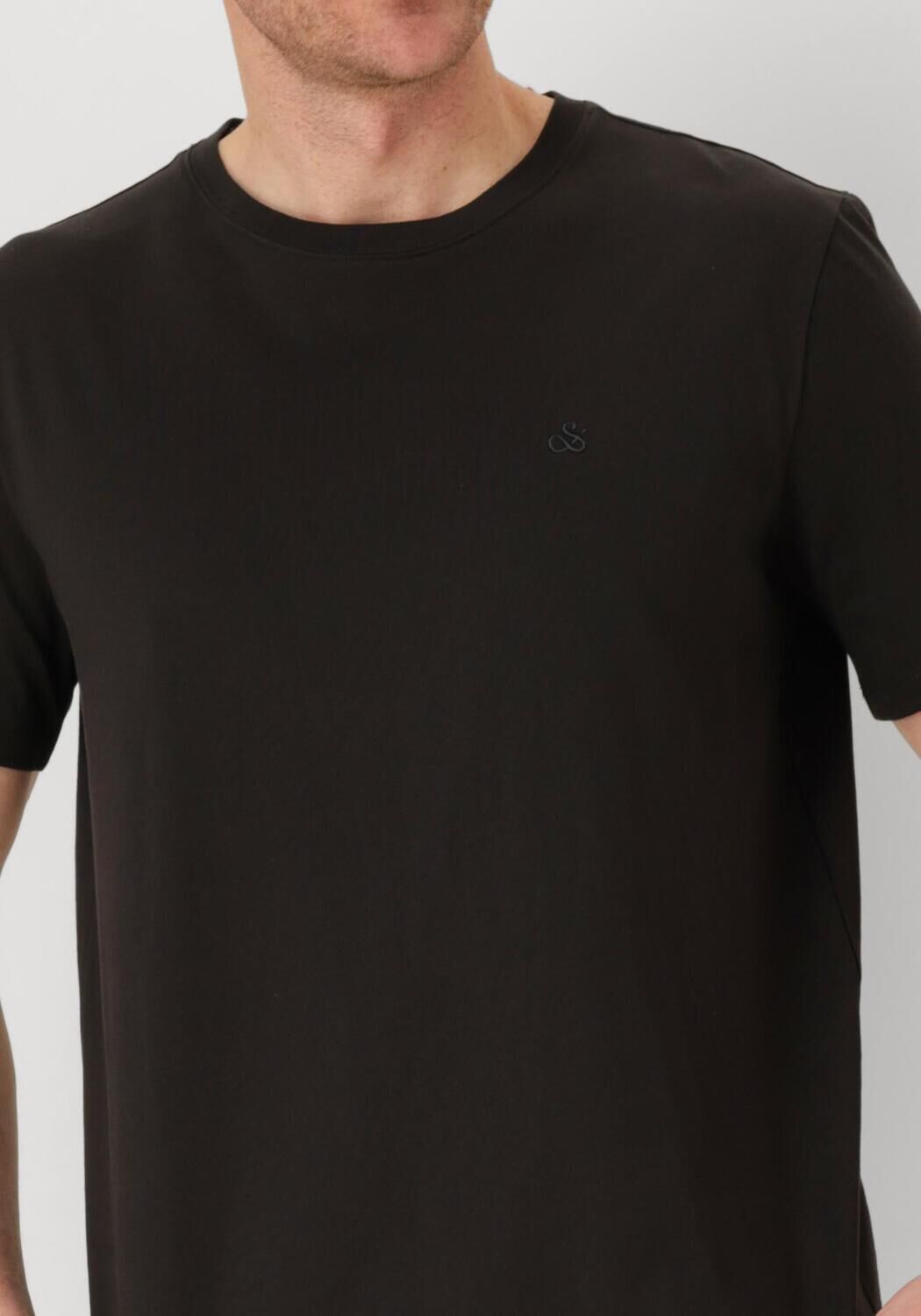 SCOTCH & SODA Heren Polo's & T-shirts Logo T-shirt Zwart