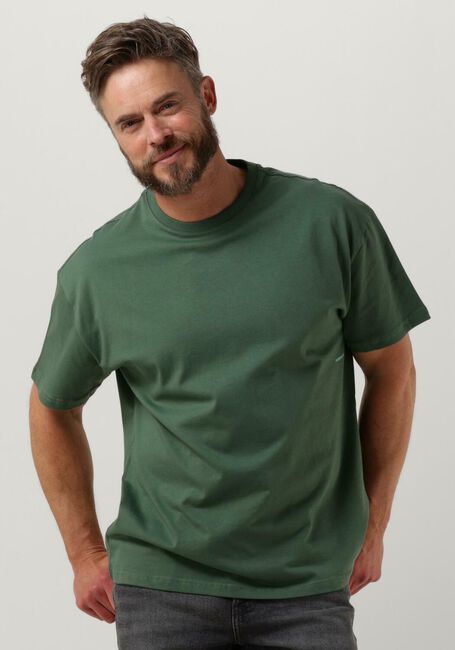 Donkergroene PUREWHITE T-shirt TSHIRT WITH SMALL LOGO AT SIDE AND BIG BACK EMBROIDERY - large