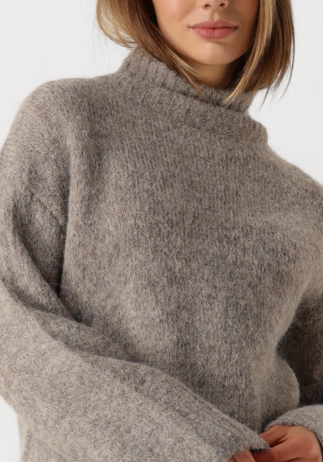 SELECTED FEMME Dames Truien & Vesten Slfgabella Ls Knit High-neck Grijs