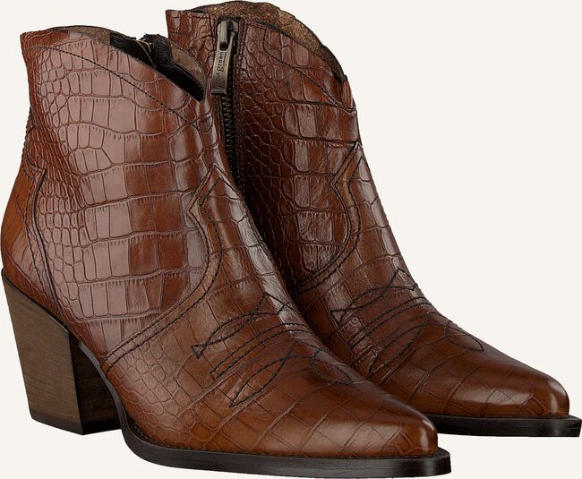 Cognac PAUL GREEN Enkellaarsjes 9666 Cognac PAUL GREEN Enkellaarsjes 9666 - large