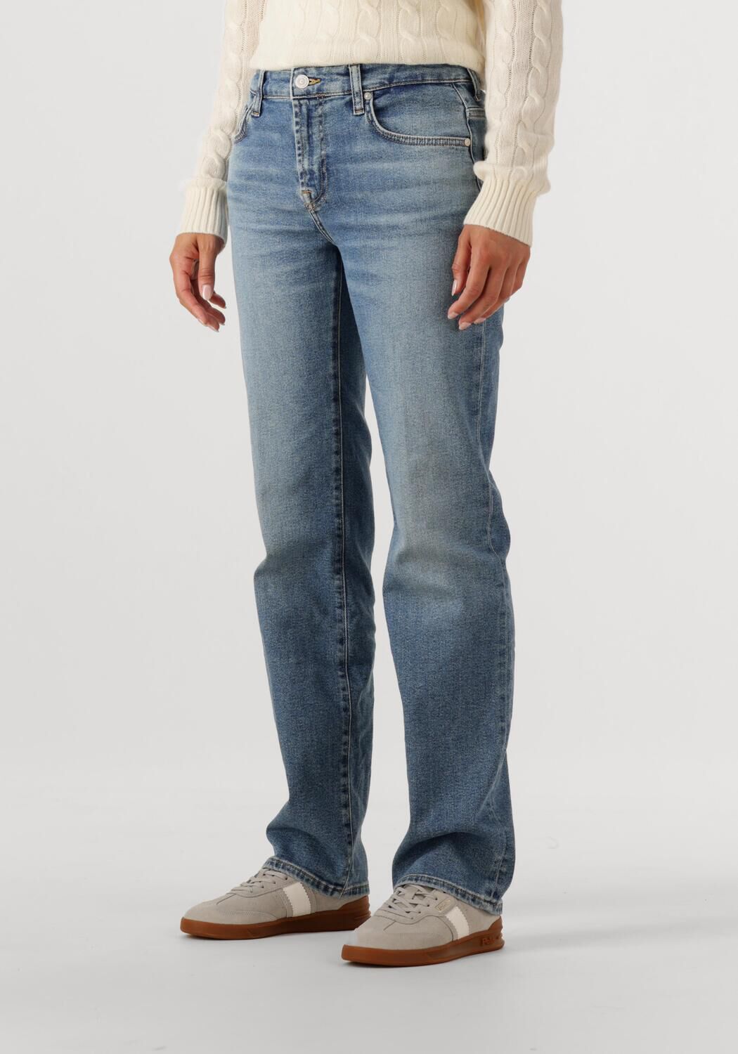 7 FOR ALL MANKIND Dames Jeans Calie Straight Fancy Blauw