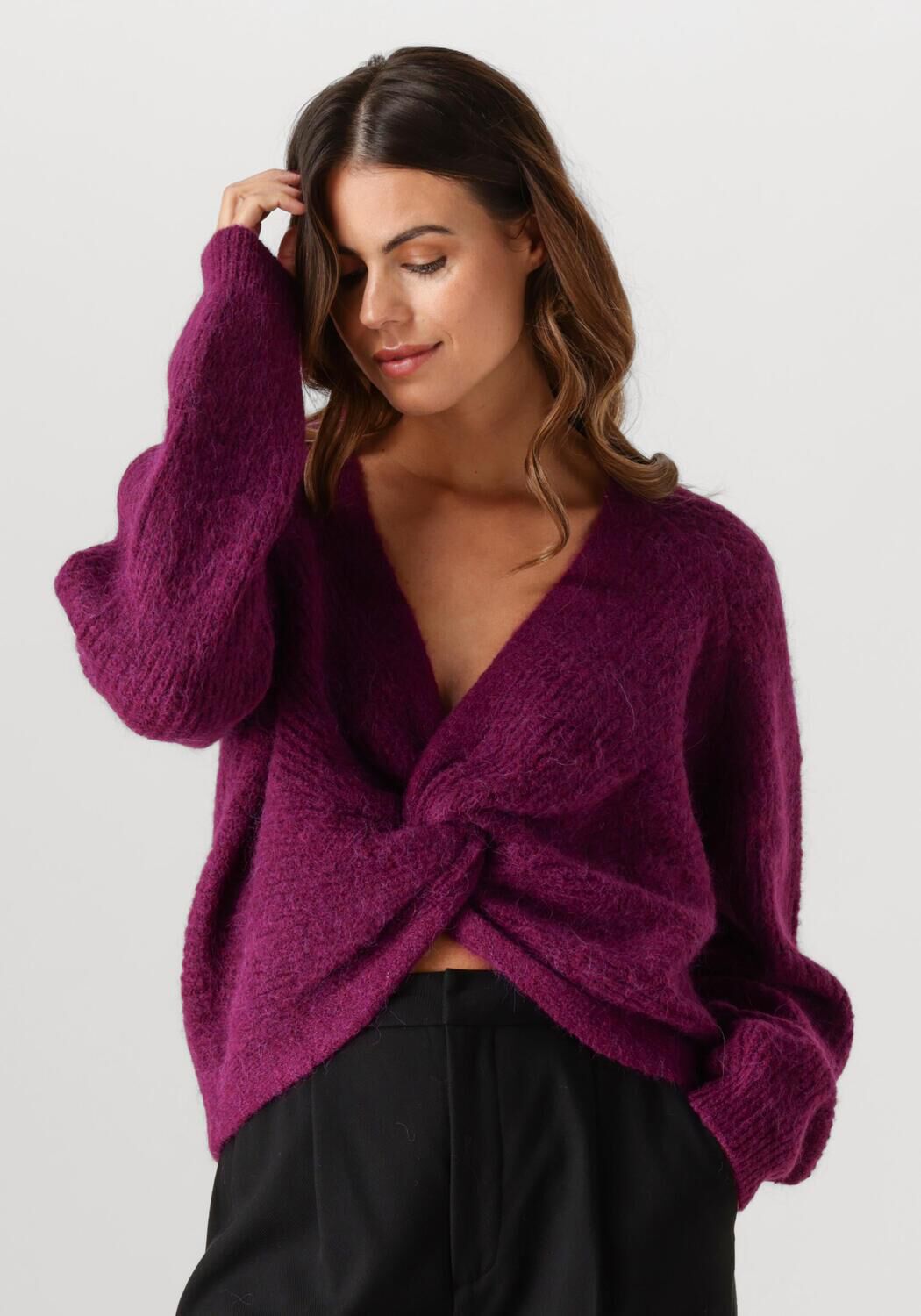 Moss copenhagen Paarse Pullover voor Stijlvol Comfort Purple Dames