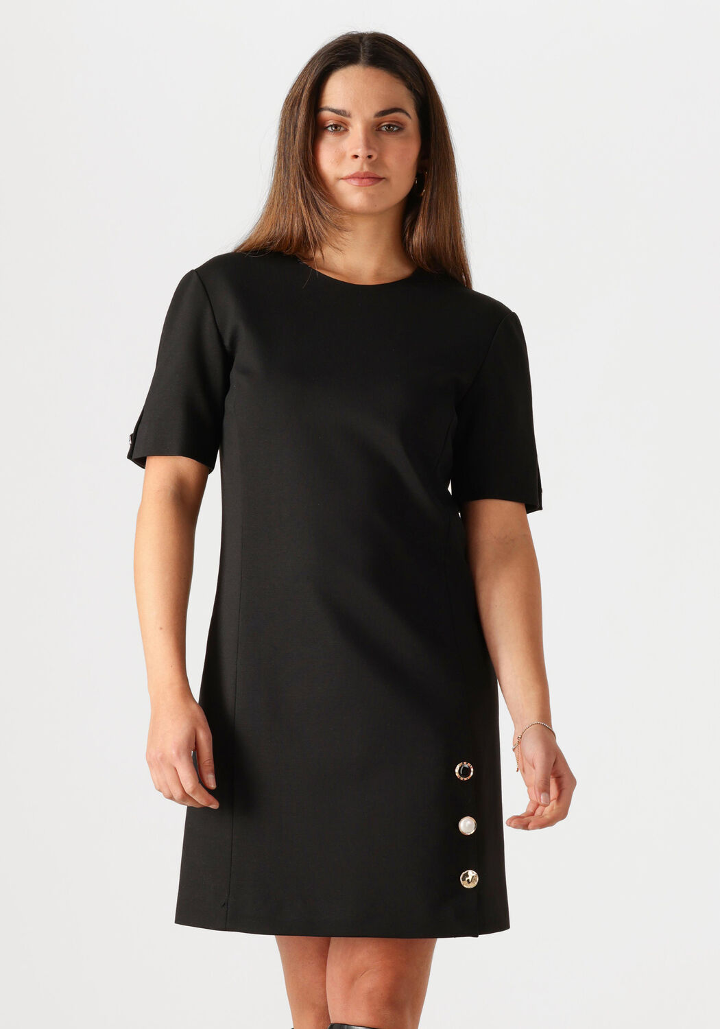Twinset Zwarte Mini Jurk Elegante Stijl Black Dames