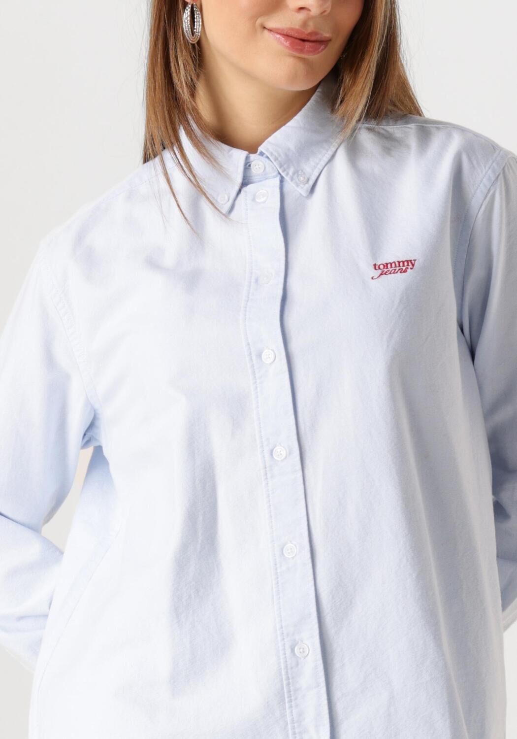 TOMMY JEANS Dames Blouses Tjw Rlx Script Oxford Shirt Lichtblauw