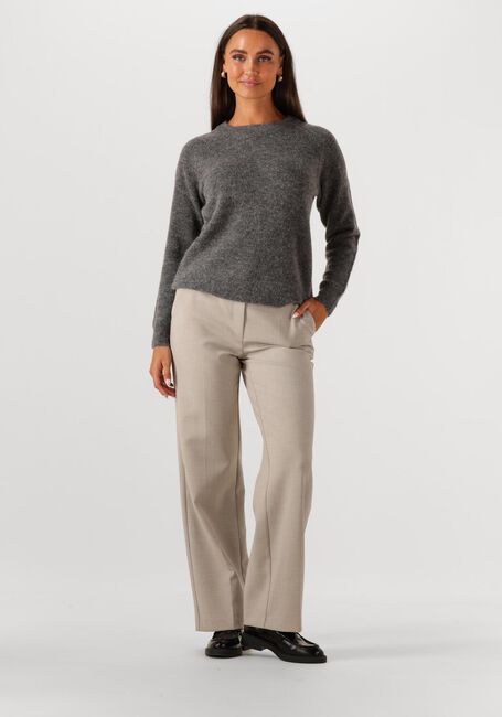 Grijze SELECTED WOMEN Trui SLFLULU LS KNIT O-NECK - large