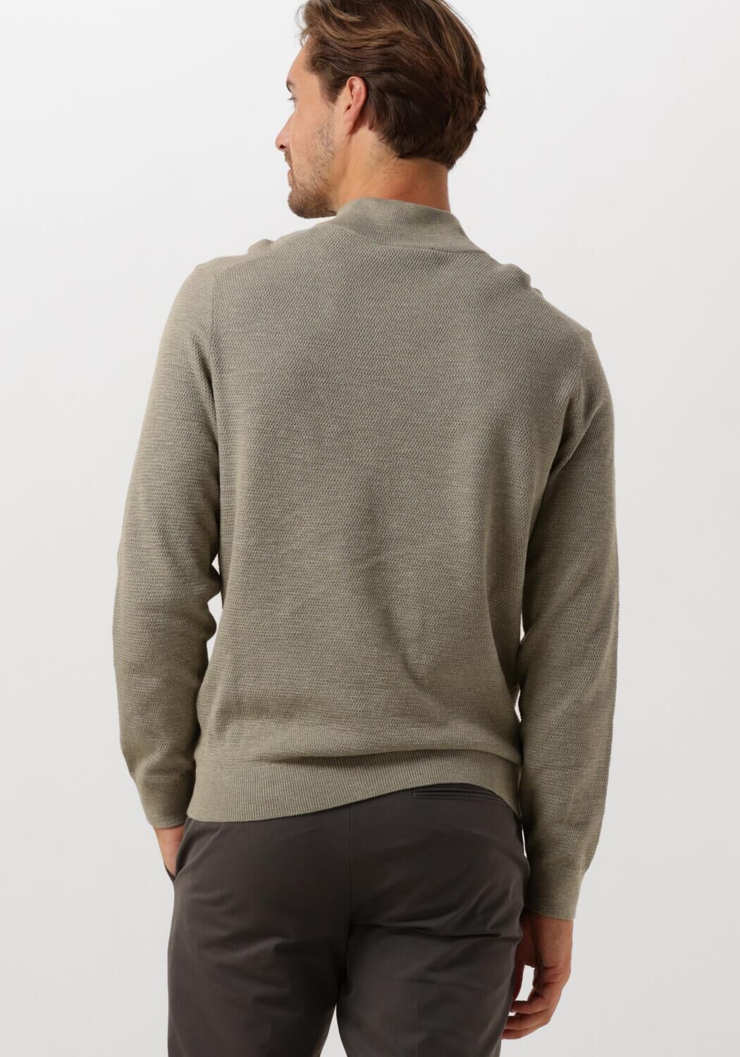 PROFUOMO Heren Truien & Vesten Pullover Half Zip Groen