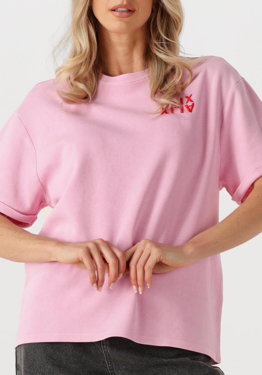 ALIX THE LABEL Dames Tops & T-shirts Ladies Knitted Alix Shirt Roze