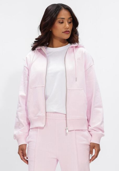 Roze CALVIN KLEIN Truien/vesten ARCHIVE LOGO FRENCH TERRY FZ HOO - large