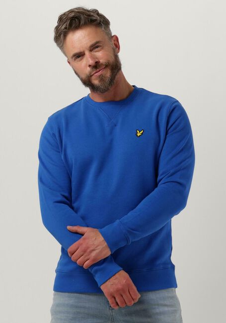 Blauwe LYLE & SCOTT Sweater CREW NECK SWEATSHIRT - large
