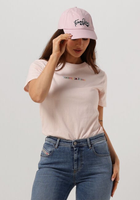 Lichtroze TOMMY JEANS T-shirt TJW REG COLOR SERIF LINEAR SS - large