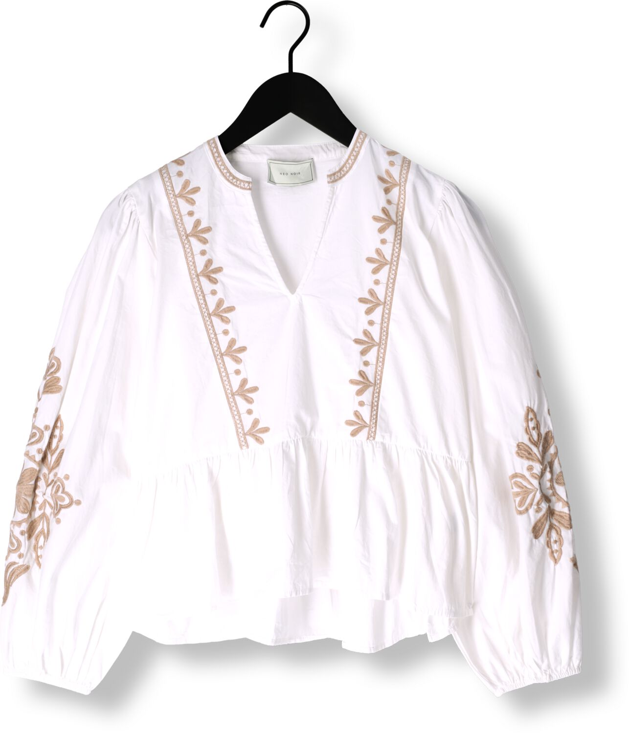 NEO NOIR Dames Blouses Ginia Emb Blouse Wit