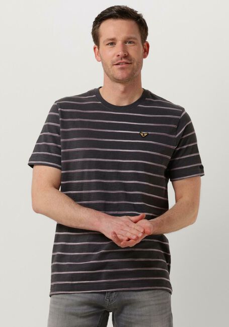 Donkerblauwe PME LEGEND T-shirt SHORT SLEEVE R-NECK SPACE YD STRIPED JERSEY - large
