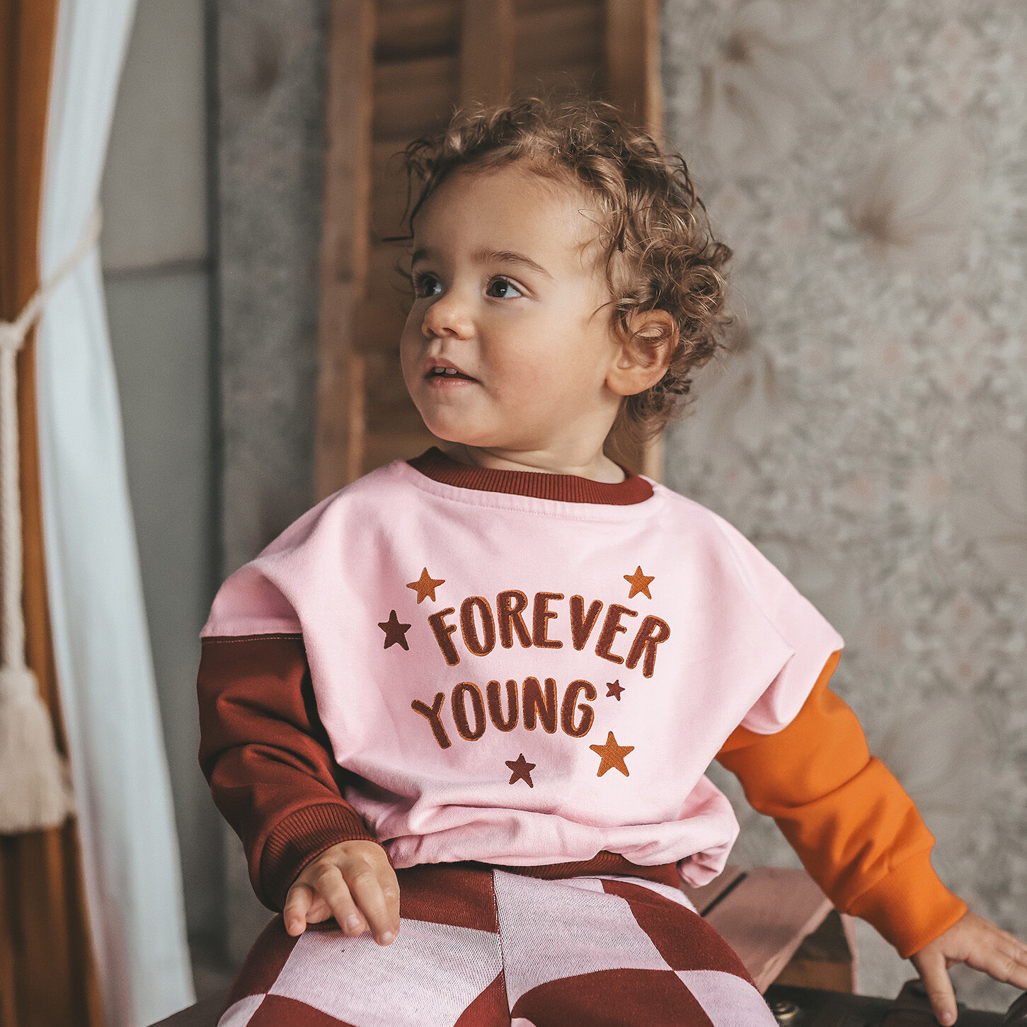 YOUR WISHES Meisjes Truien & Vesten Forever Young Oversized Sweater Roze