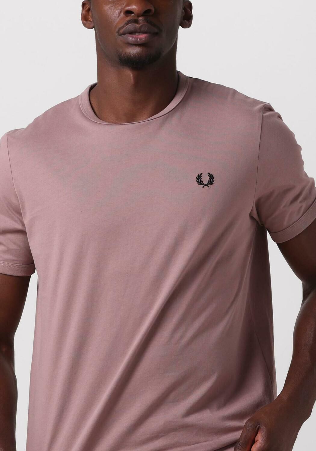 FRED PERRY Heren Polo's & T-shirts Ringer T-shirt Lichtroze
