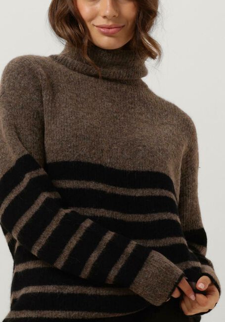 Bruine GESTUZ Coltrui ALPHAGZ STRIPED ROLLNECK - large