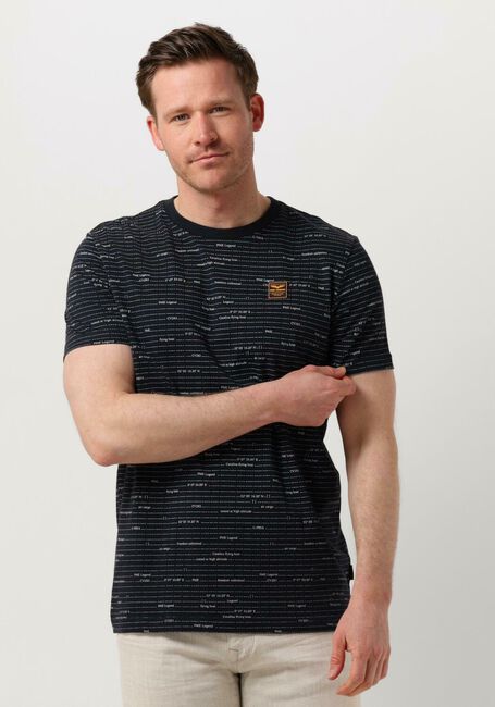 Blauwe PME LEGEND T-shirt SHORT SLEEVE R-NECK SINGLE JERSEY MELANGE - large