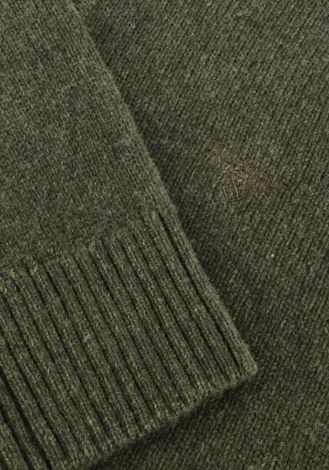 Groene BARBOUR Trui GRANGETWON HALF ZIP KNITTED JUMPER - large