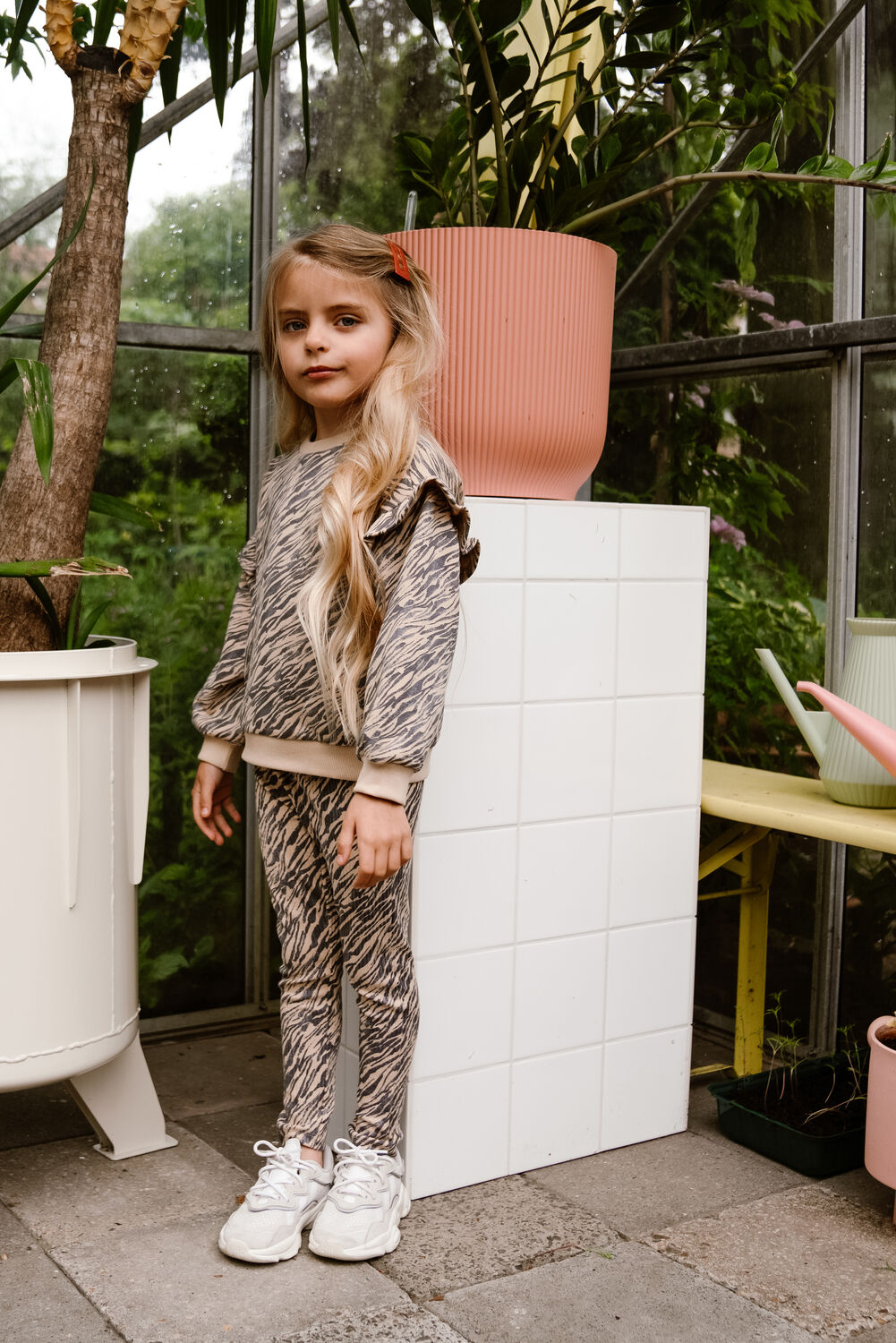 DAILY7 Meisjes Truien & Vesten Oversized Animal Sweater Grijs