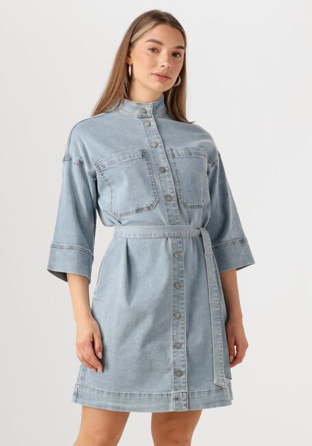 Lichtblauwe MY ESSENTIAL WARDROBE Mini jurk LARAMW 115 DRESS - large
