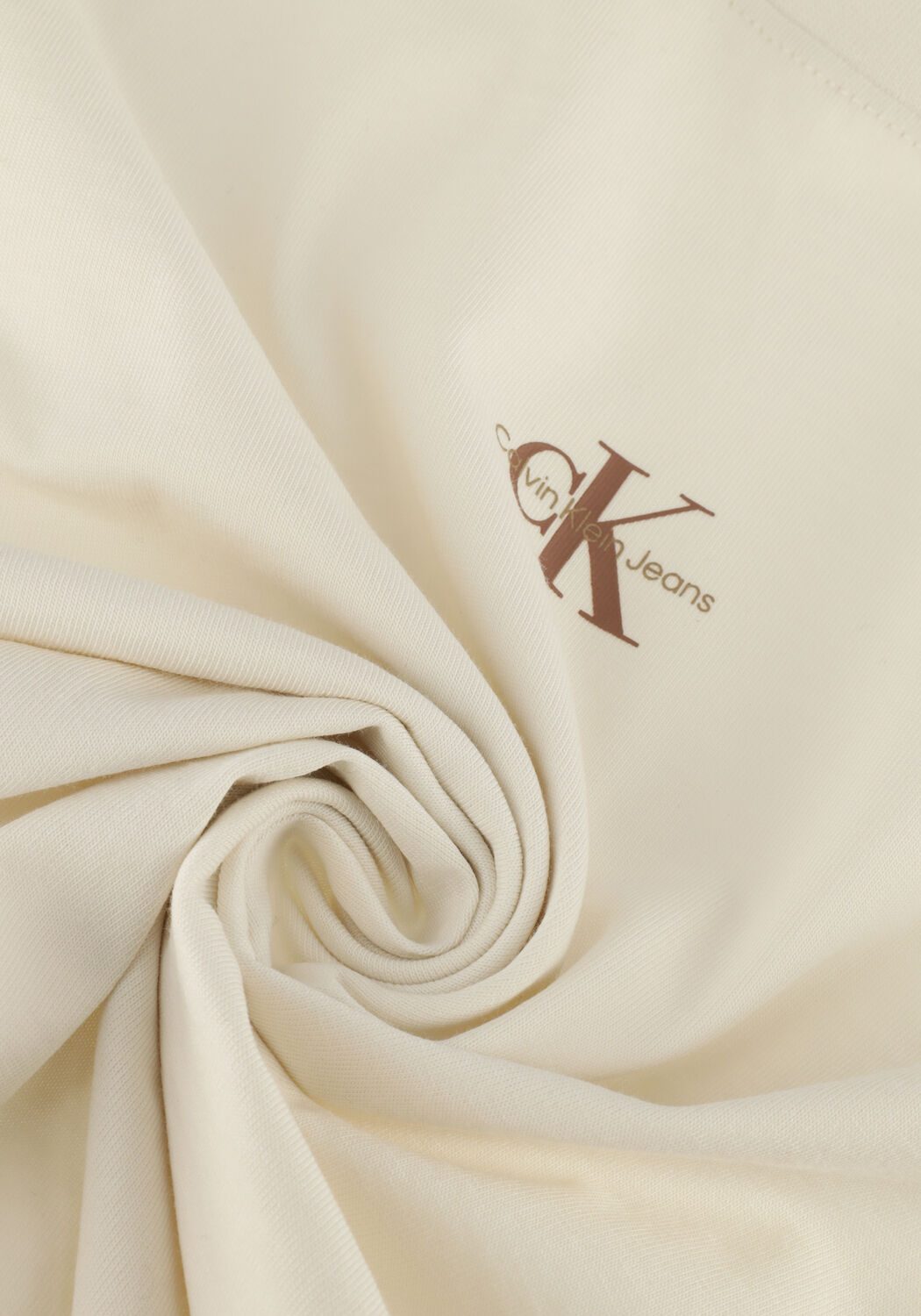 Gebroken wit CALVIN KLEIN T-shirt MICRO MONOLOGO TEE - large