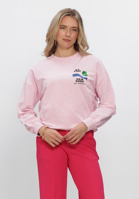 Roze POM AMSTERDAM Truien/vesten SWEATER SEASIDE PINK - large