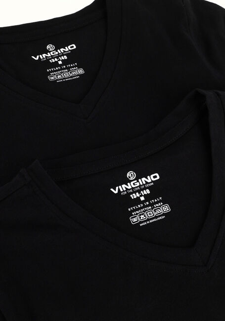 Zwarte VINGINO T-shirt BOYS T-SHIRT V-NECK (2-PACK) - large