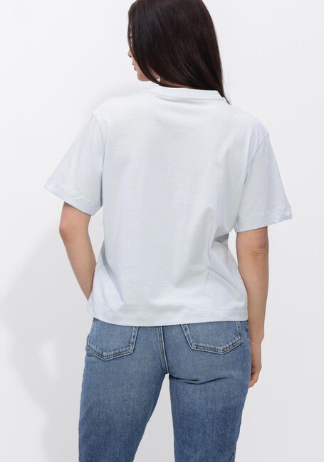 Lichtblauwe CALVIN KLEIN T-shirt SS BOXY GRAPHIC T-SHIRT - large