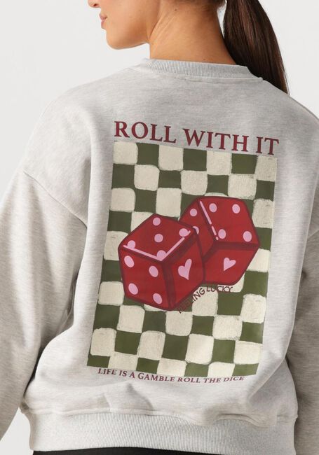 Lichtgrijze YDENCE Sweater SWEATER ROLL WITH IT - large