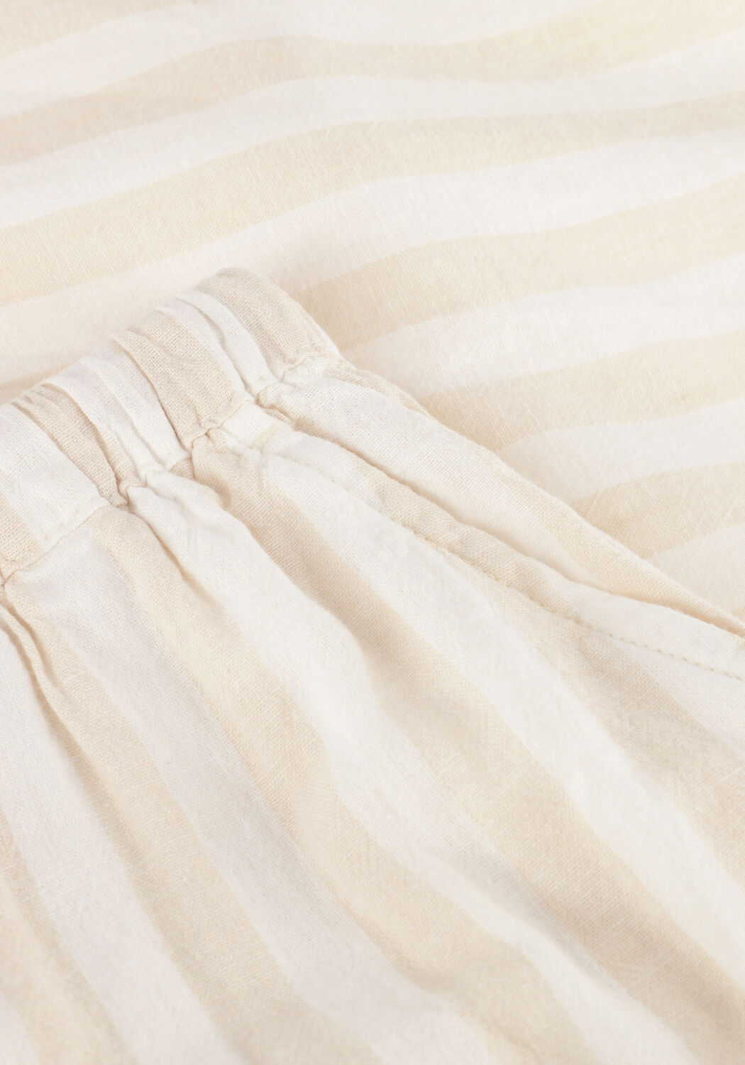 Beige SELECTED WOMEN Korte broek SLFLUISA MW STRIPED STRING SHORTS B - large